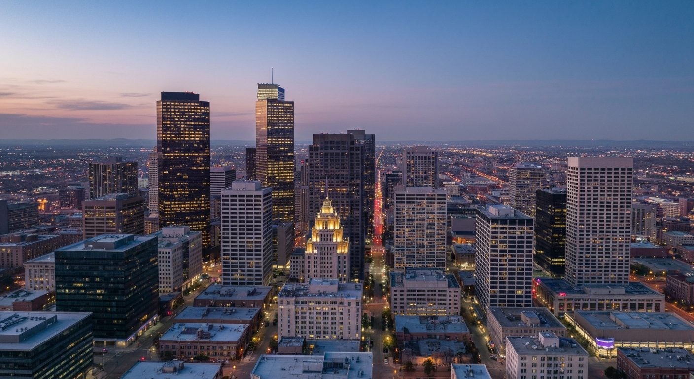 Denver skyline from above